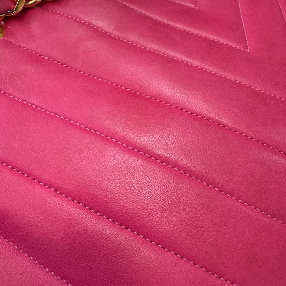 CHANEL Pink Chevron Shoulder Bag - Picture 6 of 15